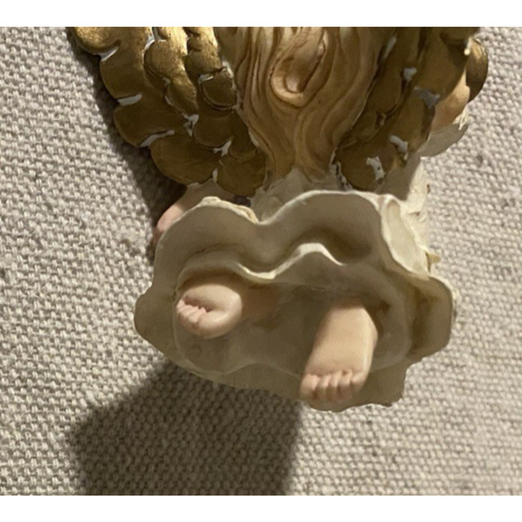 Vtg Precious Moments Sing in Excelsis Ornament Angel Horn Player 3.25" Tall - Picture 6 of 8